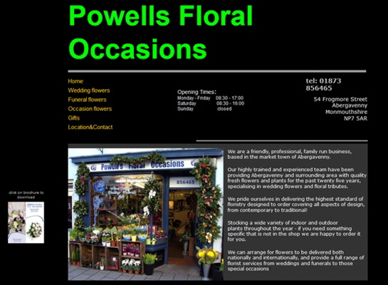 Powells Florist, Abergavenny